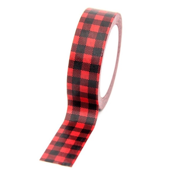 Buffalo Plaid, Traditional Christmas Plaid, Washi Tape, 1 Full Roll - Picture 5 of 8